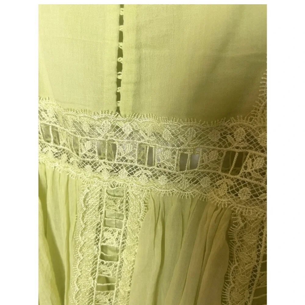 Free People Pale Yellow Mini Dress